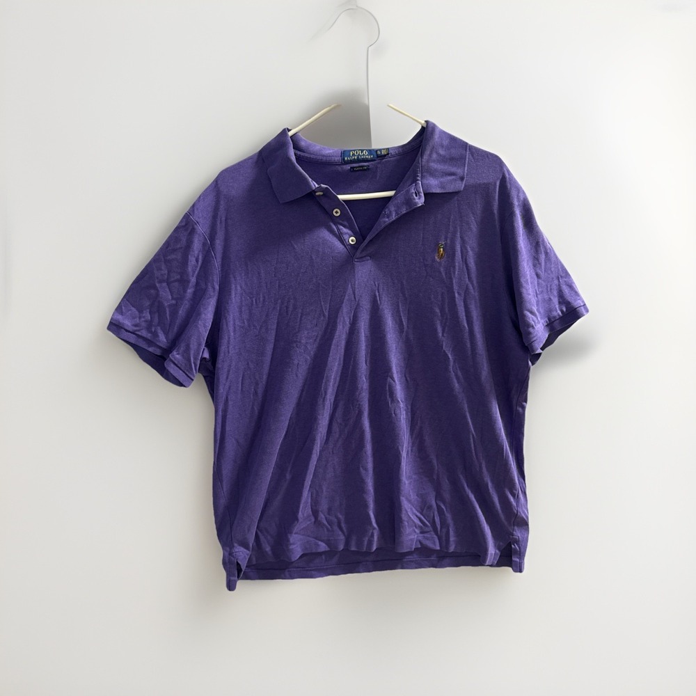 Polo Ralph Lauren Shirt Mens Extra Large‎ Purple Pony Polo  Classic Fit Knit
